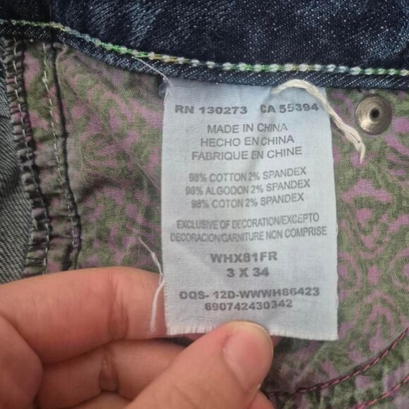 Rock 47 by Wrangler Vintage Y2K Ultra Low Rise Jeans Size 3 x 34 - Picture 4 of 5